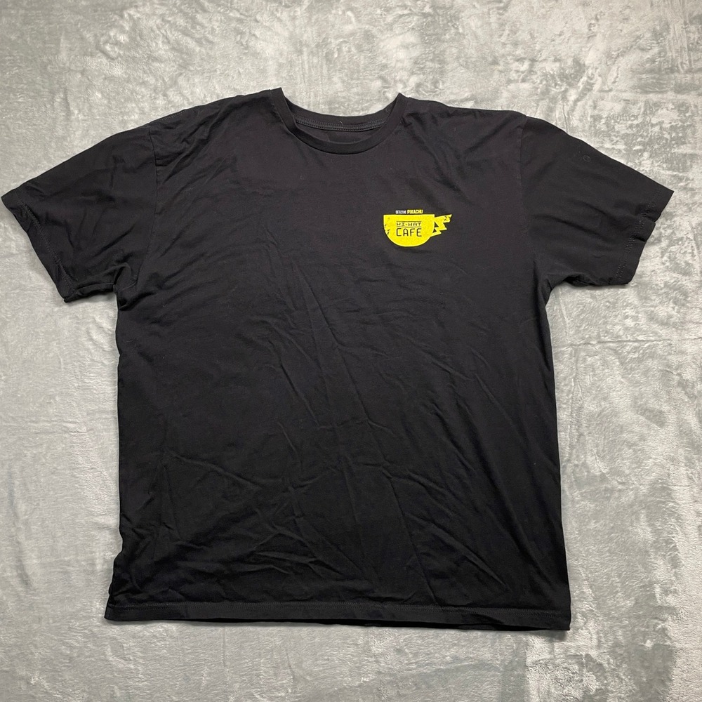 Pokemon Detective Pikachu T Shirt Mens 2XL Black Hi-Hat Cafe Graphic Movie Promo